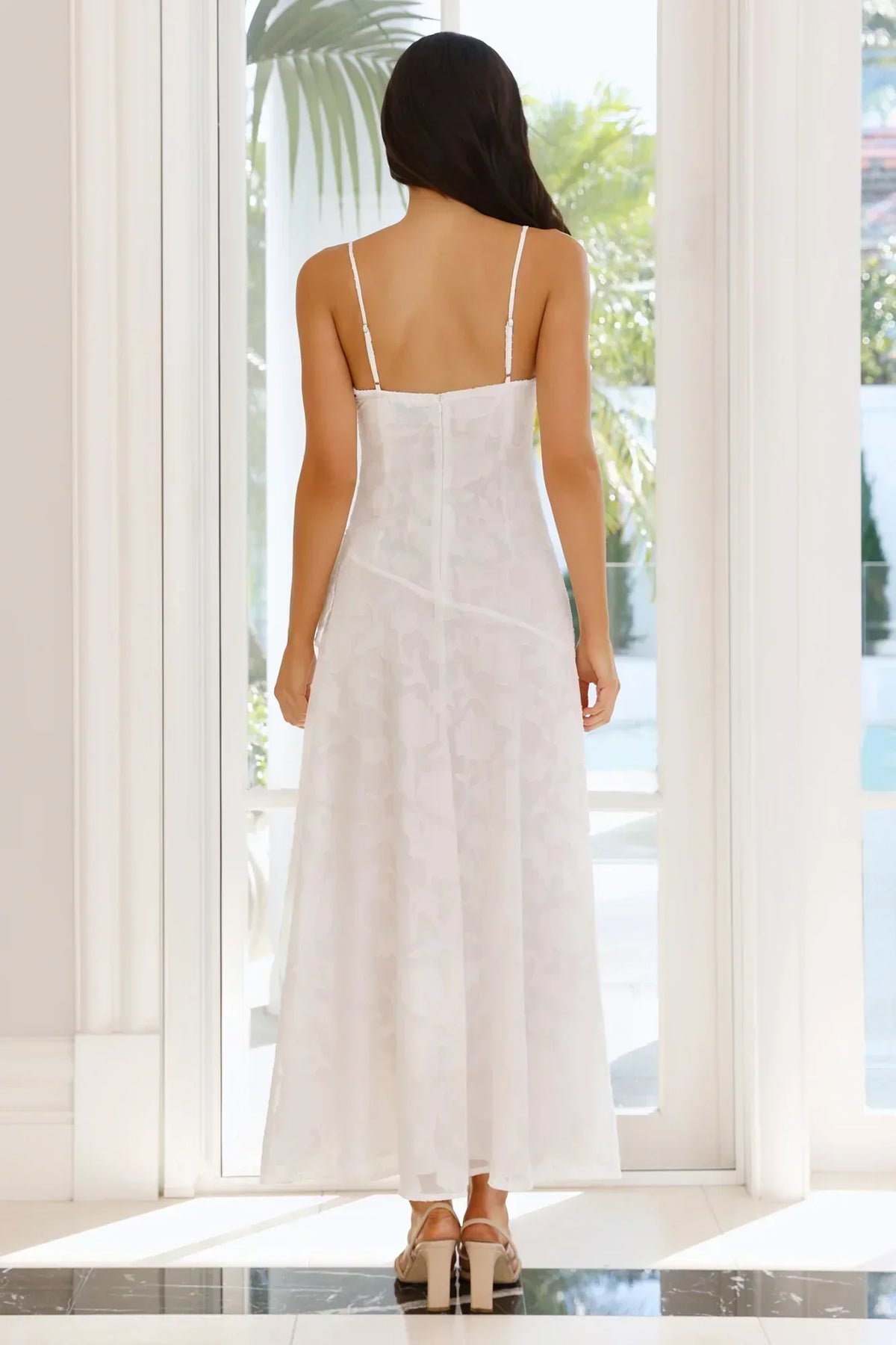 Sapphire Cascade Midi Dress