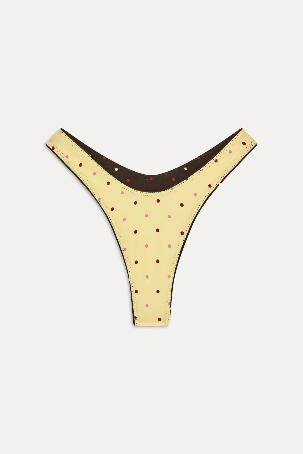 Full Moon Reversible Satin Bikini Bottom - Honey Bug