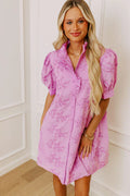 Besticktes Minikleid „Sunday Brunch“ in Lavendel