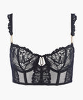 Flowermania Büstenhalter Bustier Schwarz