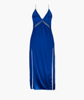 Silk Desire Langes Negligee Electric Blue