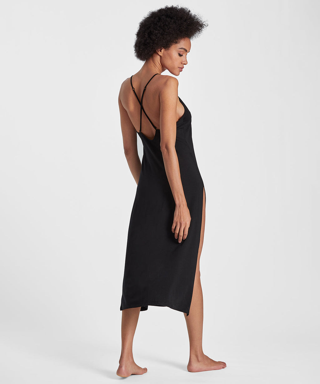 Lazy Days Langes Negligee Schwarz
