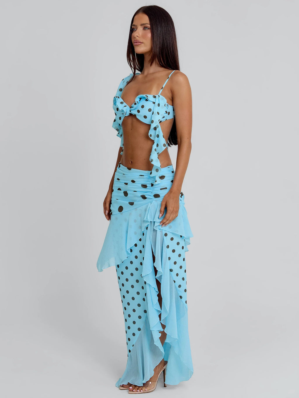 Farwin Top Blue Polka Dot