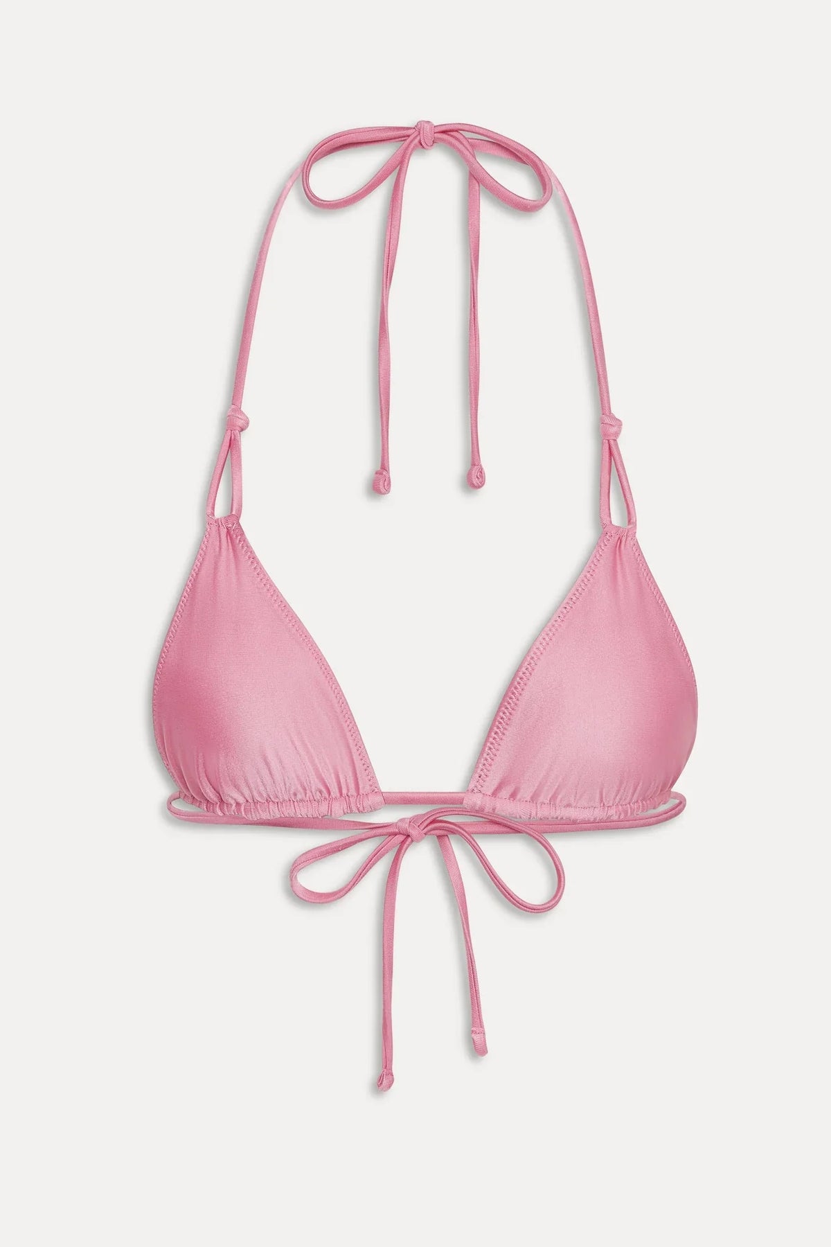 Ari Reversible Satin Bikini Top - Vintage Cheetah