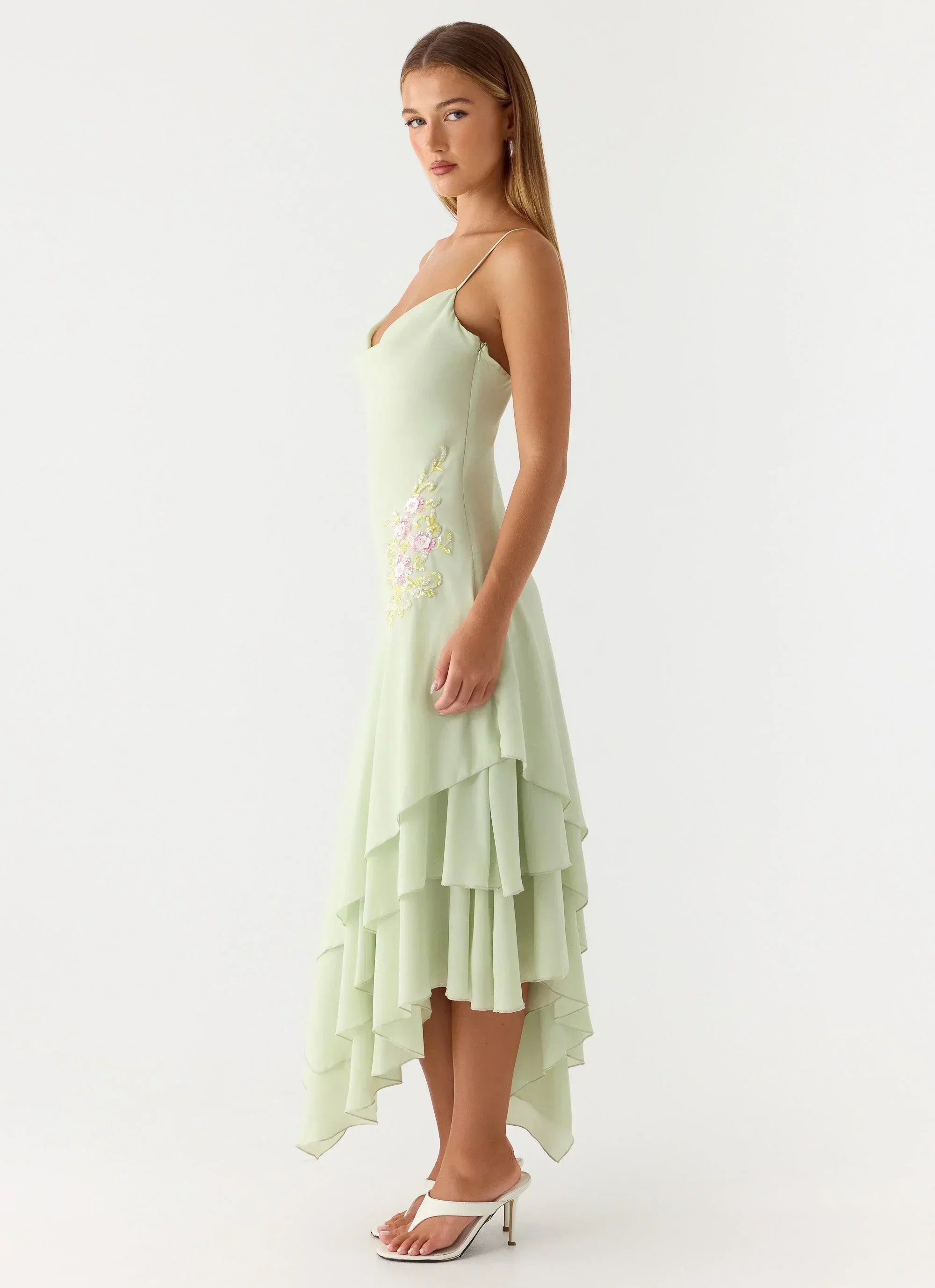 Trisette Midikleid – Limette