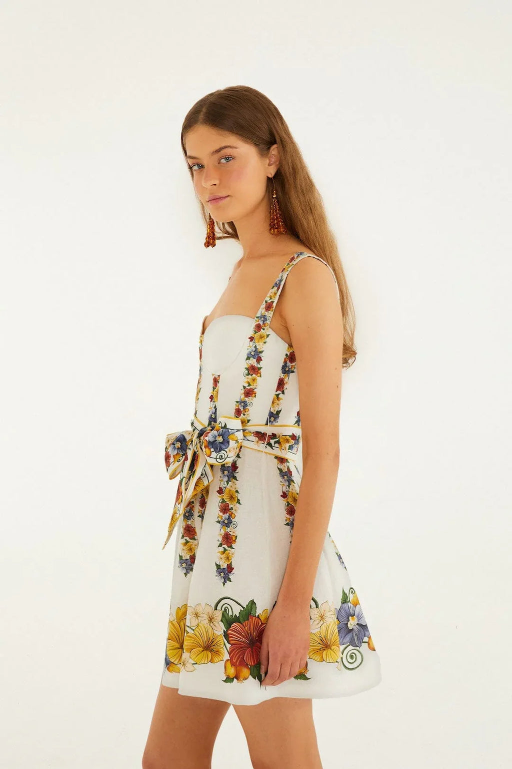 Off-White Tropi Minikleid mit Gürtel