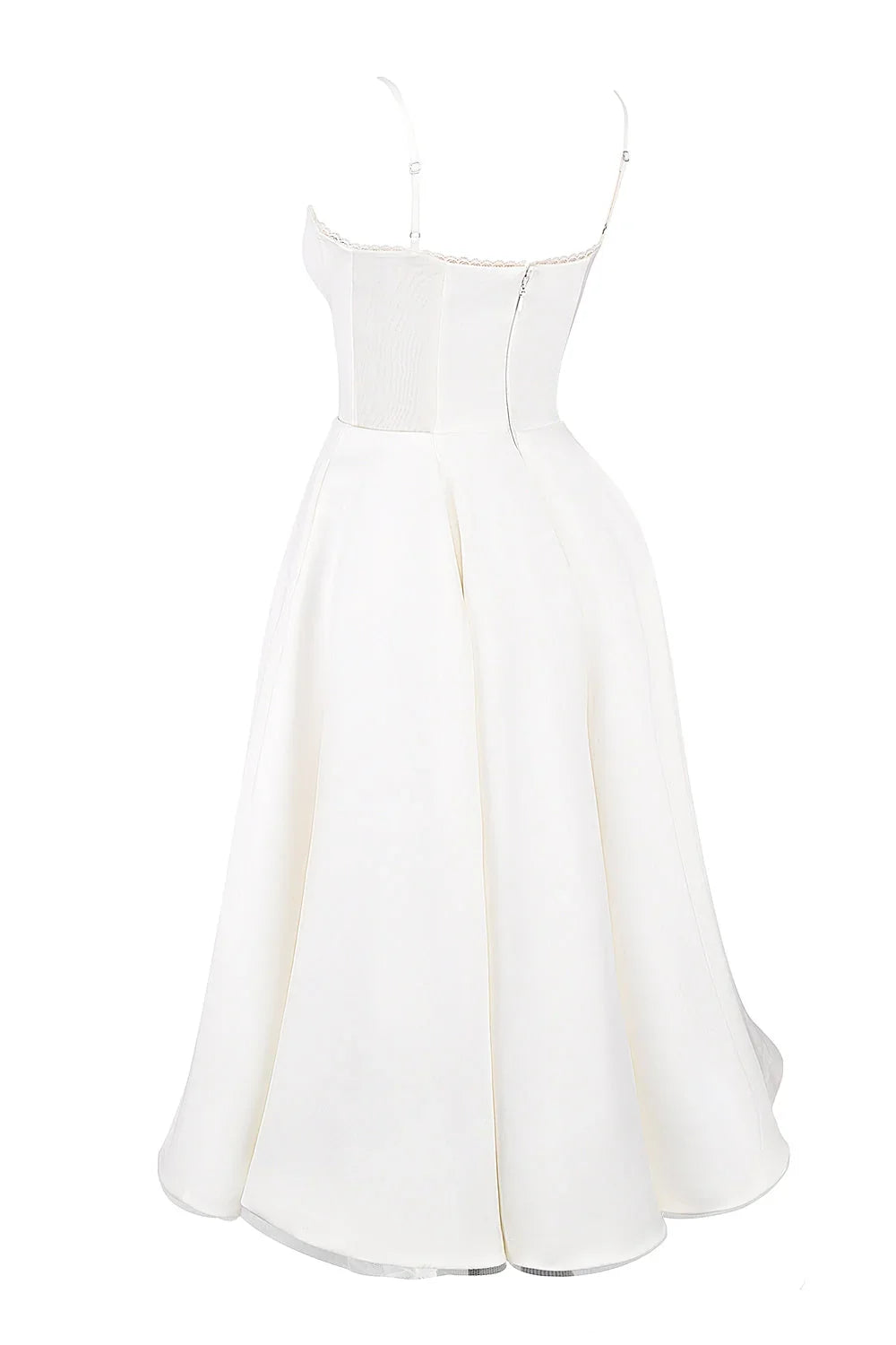 weißes Tüll-Midikleid