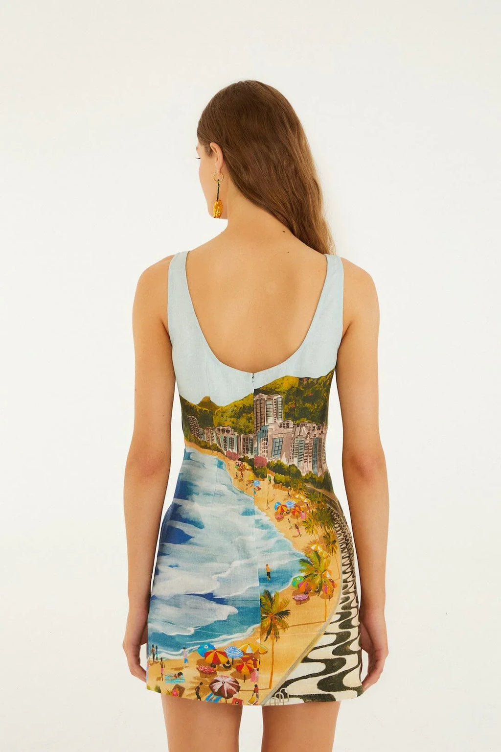 Mehrfarbiges Copacabana Strand-Minikleid