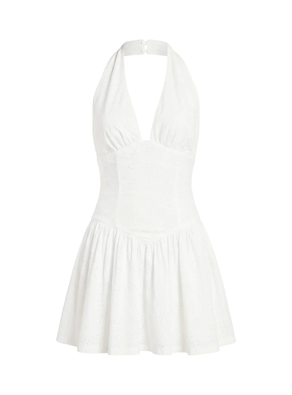 Imojen Halter Mini Dress White