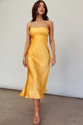 Dolce Life Midikleid mit tiefem Rückenausschnitt Orange