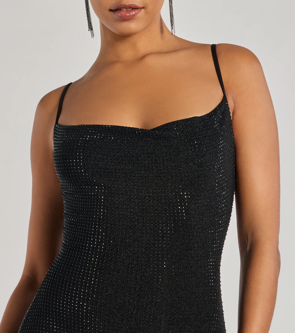 Paige Rhinestone Formelles Bodycon-Minikleid