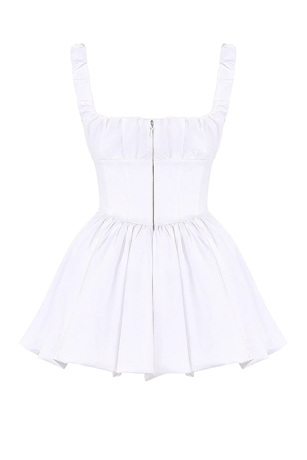 weißes Mini-Kleid aus Baumwolltüll