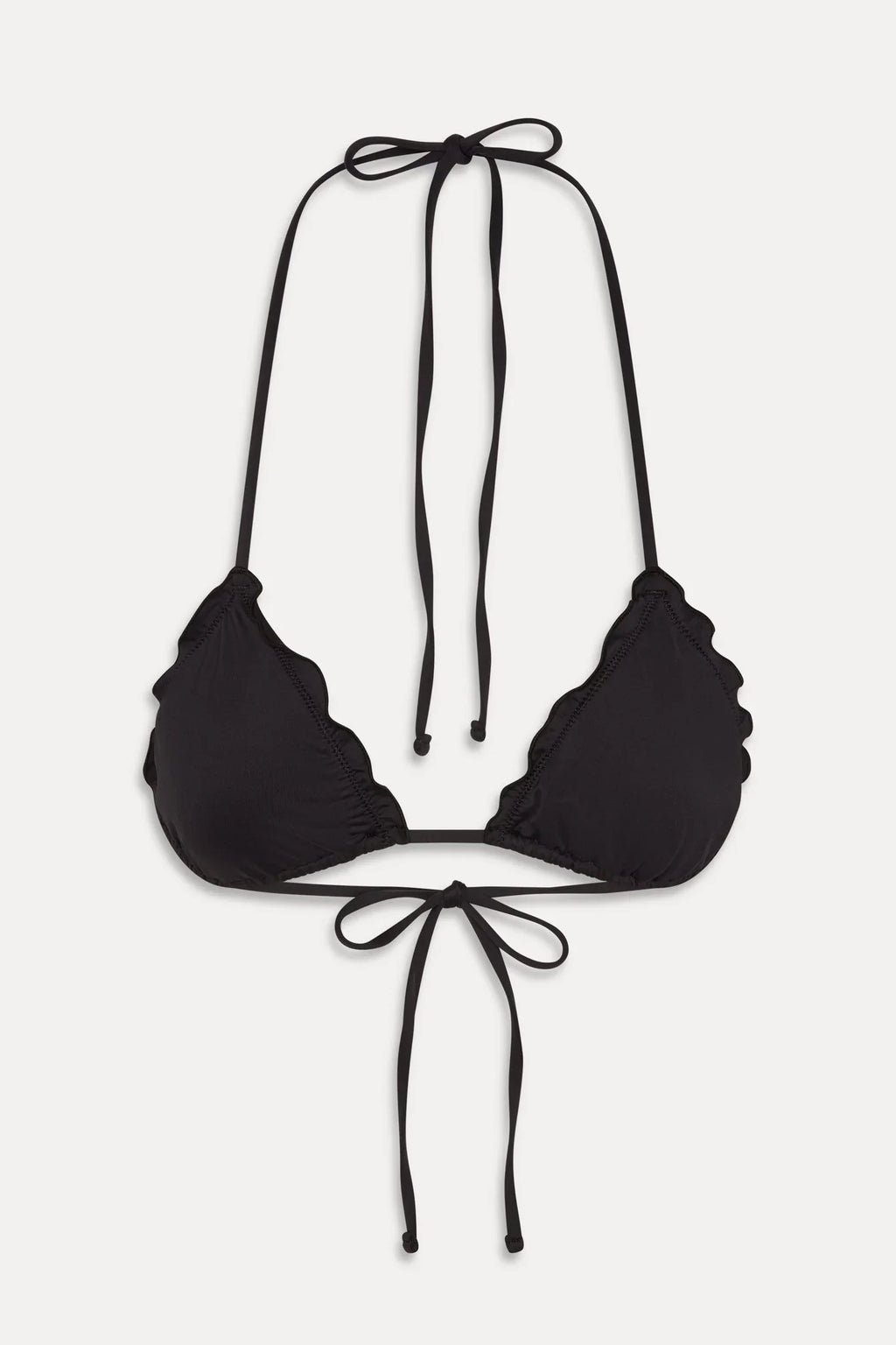 Tidal Skimpy Halter Bikini Top - Black