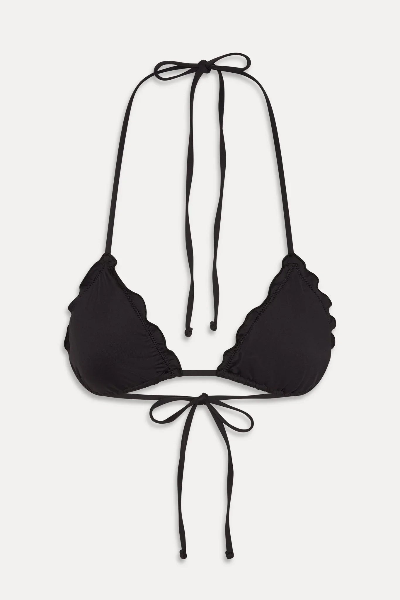 Tidal Skimpy Halter Bikini Top - Black