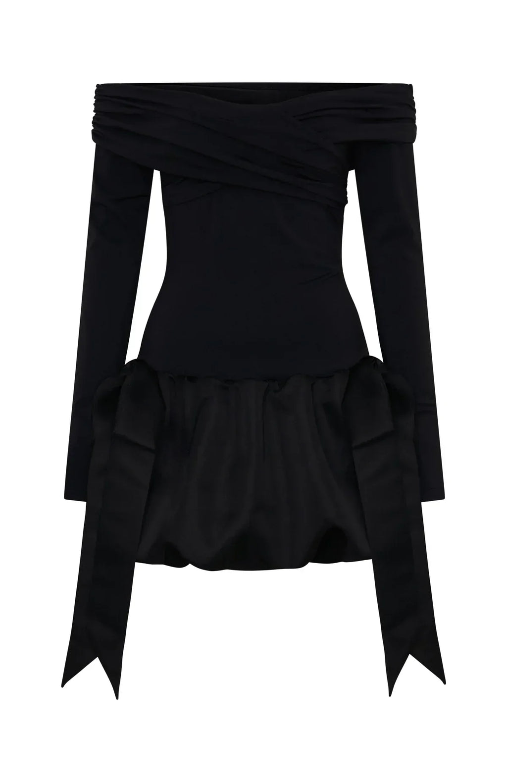 Raise Hell Long Sleeve Mini Dress Black