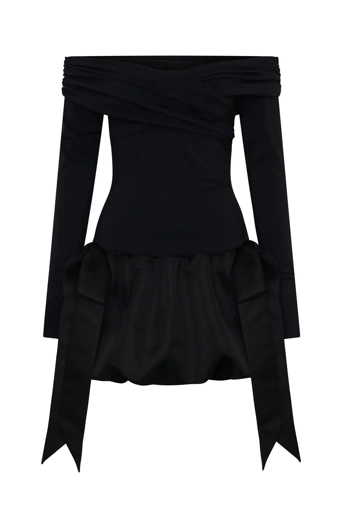 Raise Hell Long Sleeve Mini Dress Black