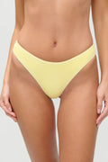 x JENNIE Dove Ribbed Bikini Bottom - Honeycomb