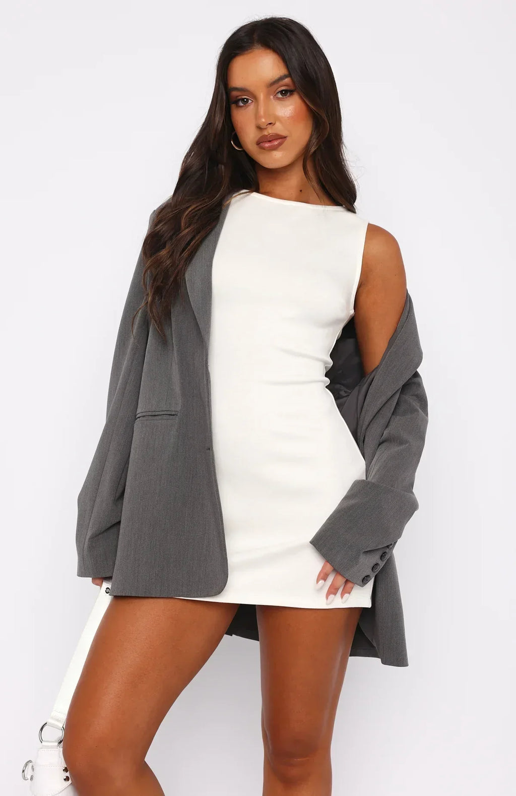 She's A Go Getter Mini Dress Weiß