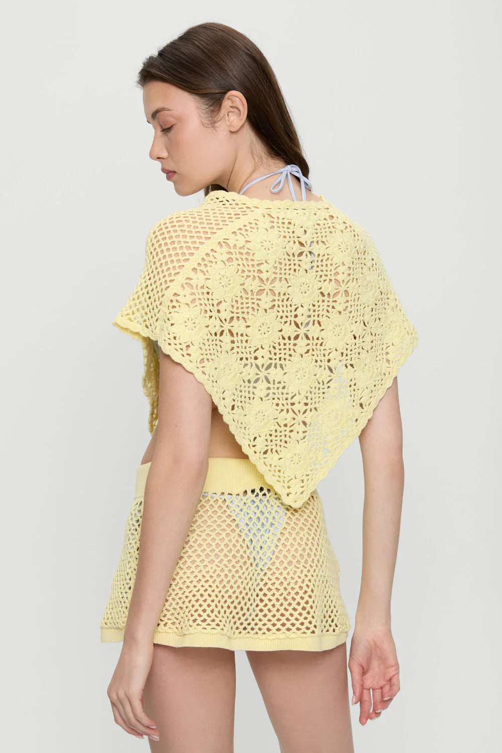 Adaline Crochet Mini Skirt - Whipped Butter