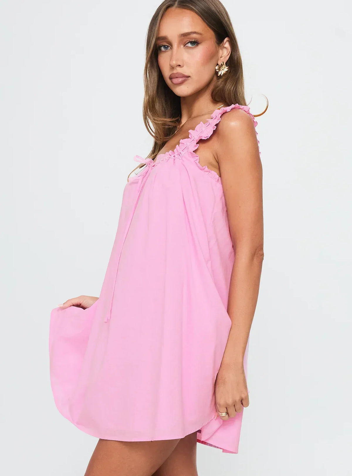 Schwingkleid Mini Rosa