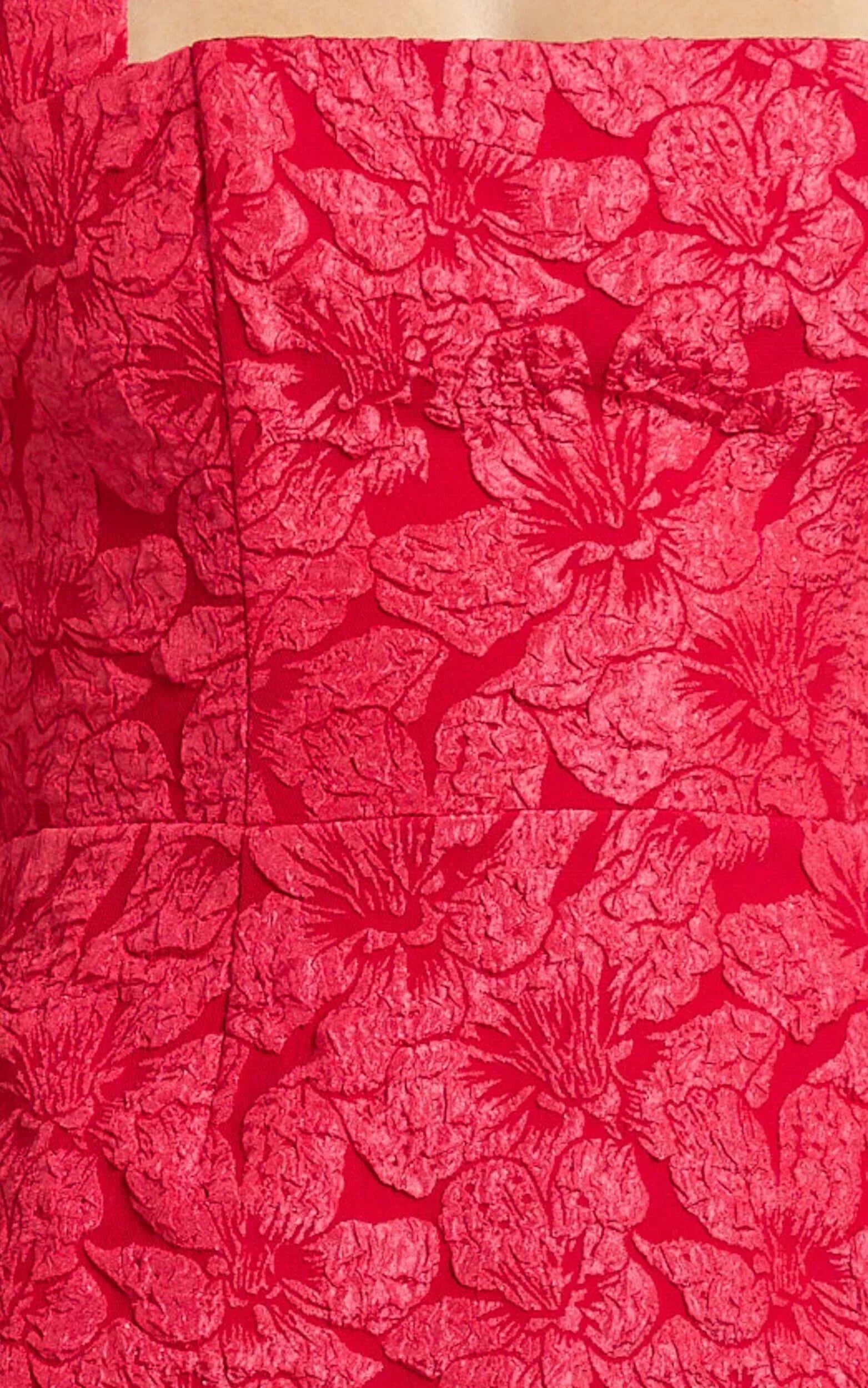 Gabbie Mini Dress – Jacquard-Halterneck-Kleid in A-Linie in Rot